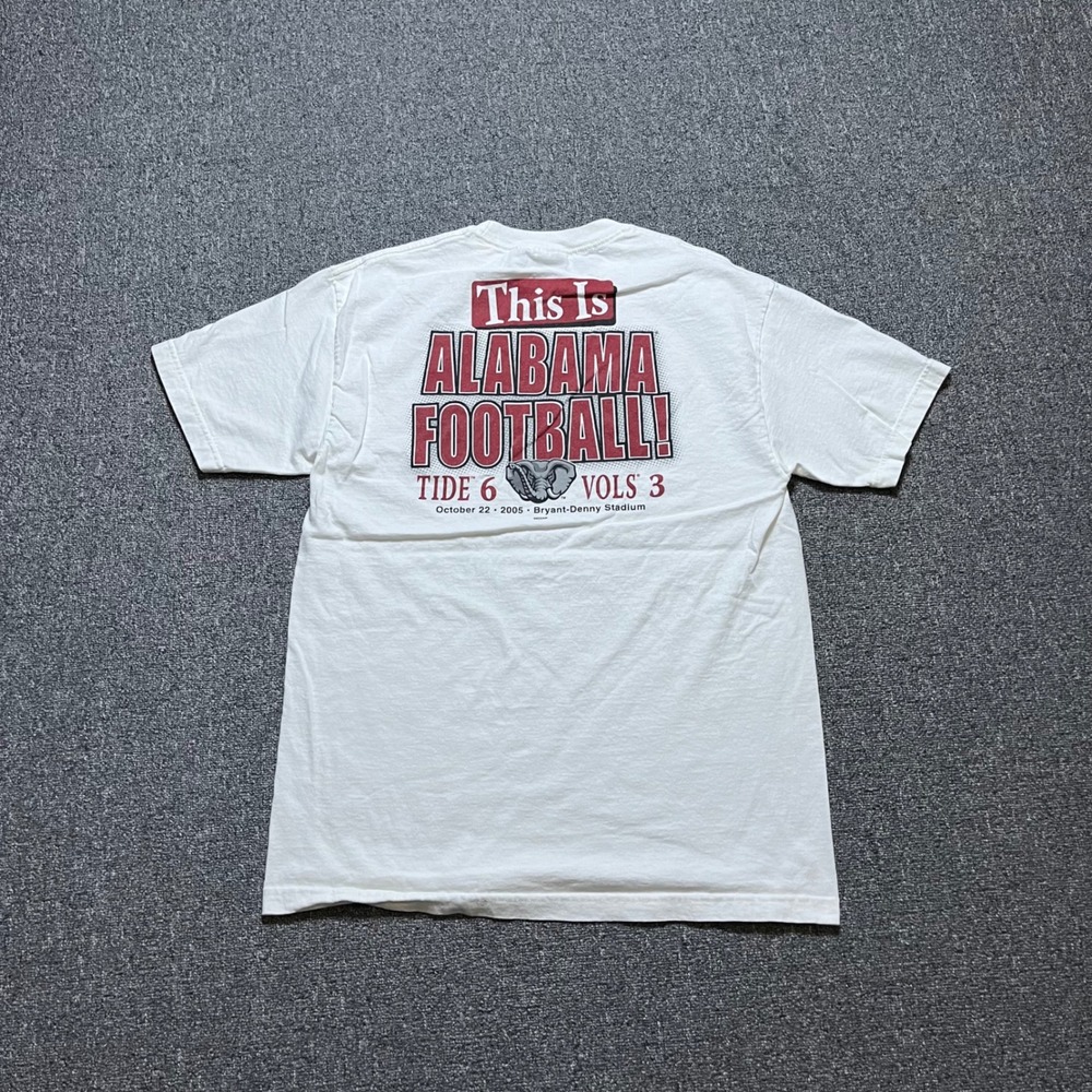 Vintage Alstyle Alabama Football T Shirt Large White 2005 Hey Vols Rivalry Y2K